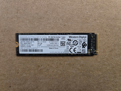 Western Digital PC SN730 512GB M.2 SED Internal SSD (SDBQNTY-512G
