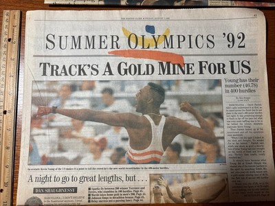 VTG 1992 Boston Globe Summer Olympics Section - Oscar de La Hoya Boxing Win