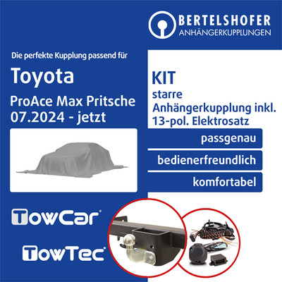 Für TOYOTA ProAce Max Pritsche Typ MFY 07.2024-jetzt AHK starr +13pol sp. E-Satz