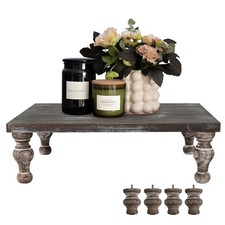 Wooden Display Riser Farmhouse Pedestal Stand Decorative Table Centerpiece