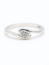 Platinum Oval Diamond Ring 0.40ct VS2 Natural Solitaire Engagement Ladies Size N