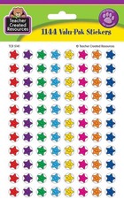 Teacher Created Resources Mini Stickers Valu Pack, Smiley Stars 5141 