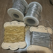 Gold Silver Chain by Spool for Jewelry Making and Crafts Supplies
