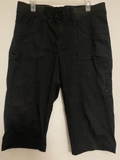 Women  s Size 14 Medium Lee Relaxed Fit 1889 Black Capri Pants