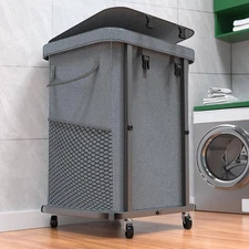 40 Gal(150L) High Grade Large Laundry Basket with Wheels, Rolling Laundry Hamper