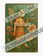 Fairy garden standing tin sign woodland fantasy wall art