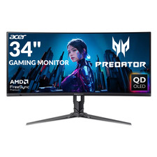 Acer Predator X34 QD-OLED 34" Gaming Monitor UWQHD 175Hz .1ms G-SYNC Refurbished
