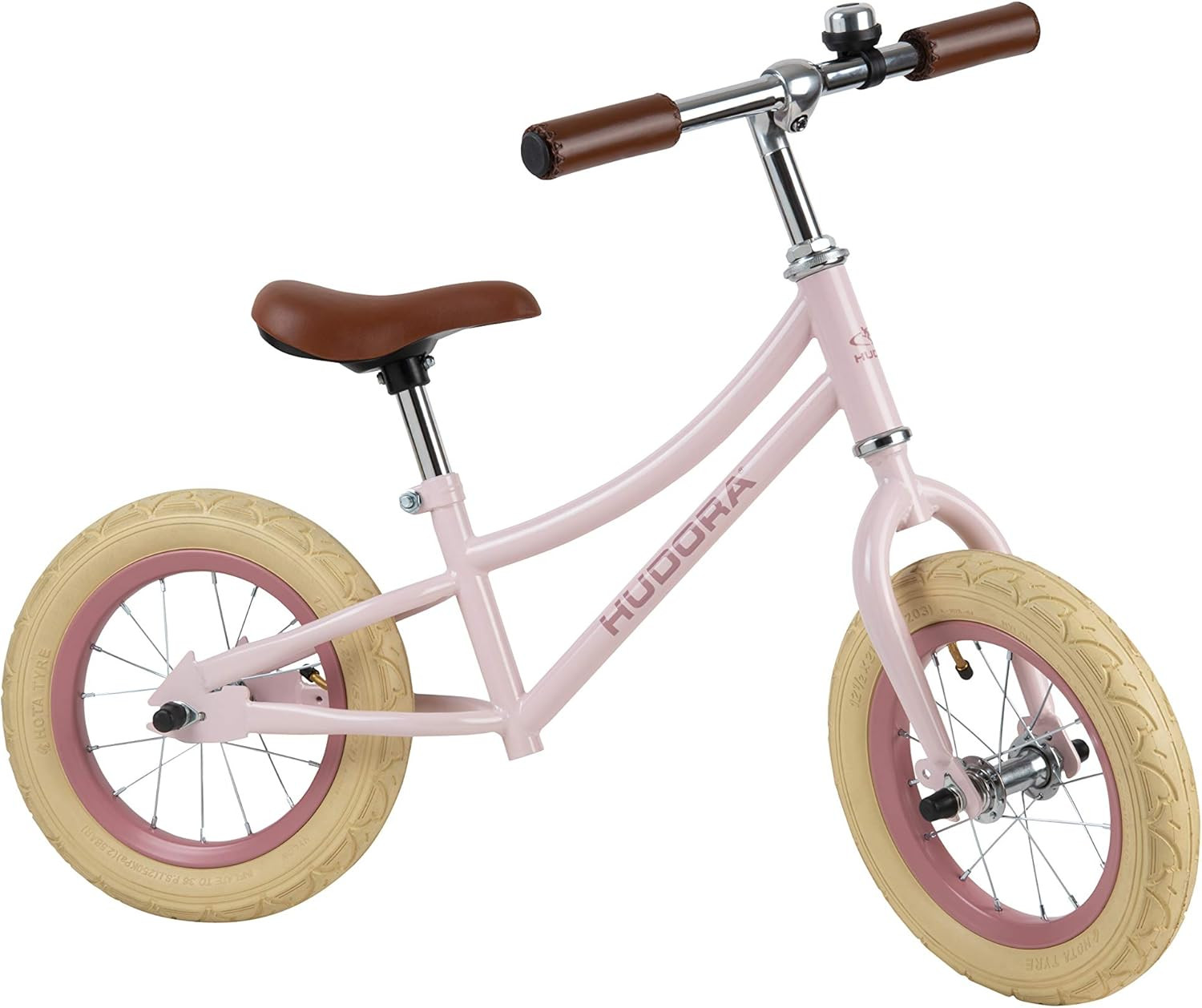 HUDORA Retro Laufrad Kinderlaufrad 12 Zoll Rosa Balance Bike ab 3 Jahre