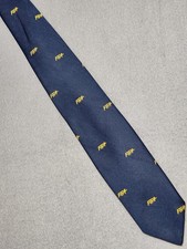 Vintage FFA Tie Navy Blue Gold Logo 100% Polyester 3" Wide Made in USA 56"