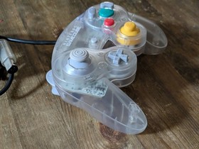 Nintendo GameCube Game Cube GC Controller Joystick Clear Skeleton OEM Good condi