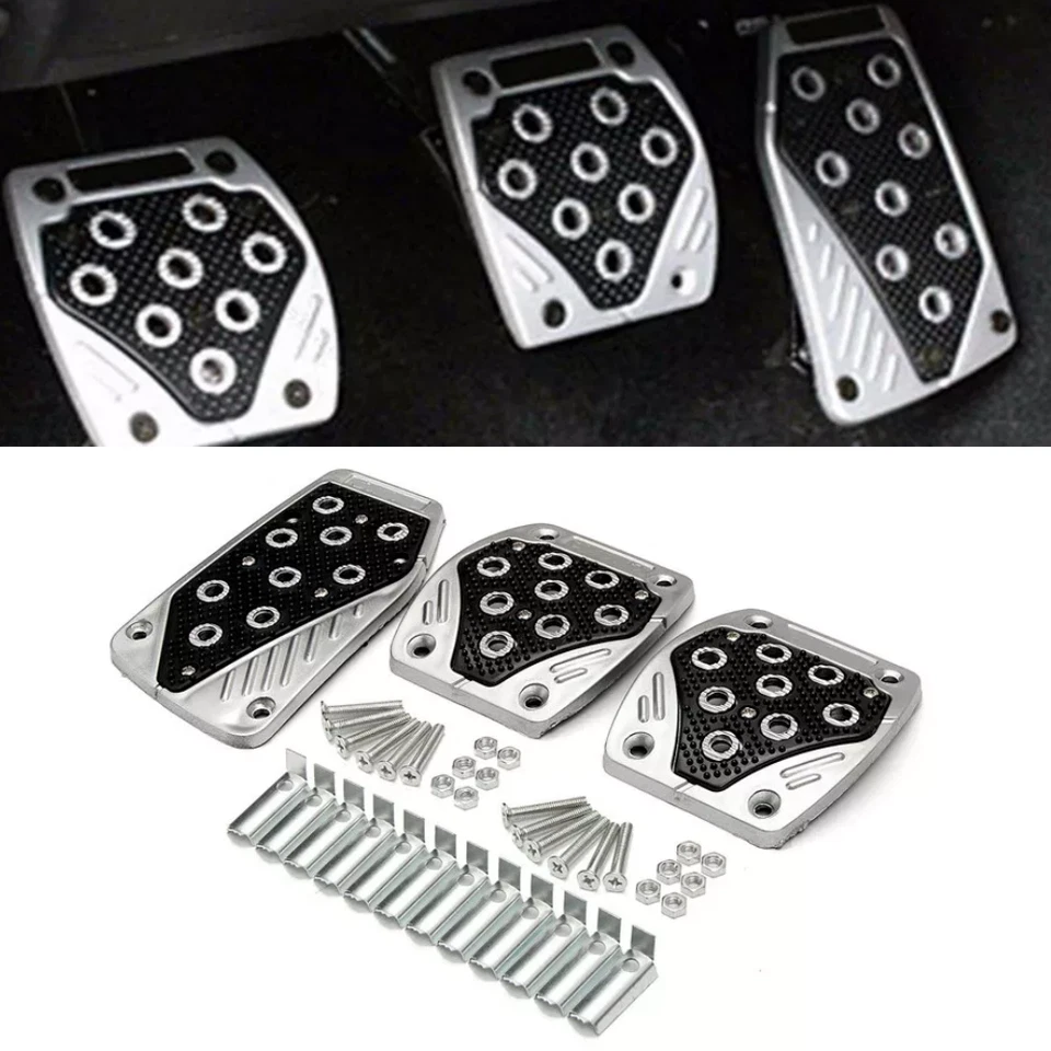 3PCS Car Non-Slip Pedal Pads Accelerator Pedal Covers Car Brake Pedal Protectors - Image 2 of 4
