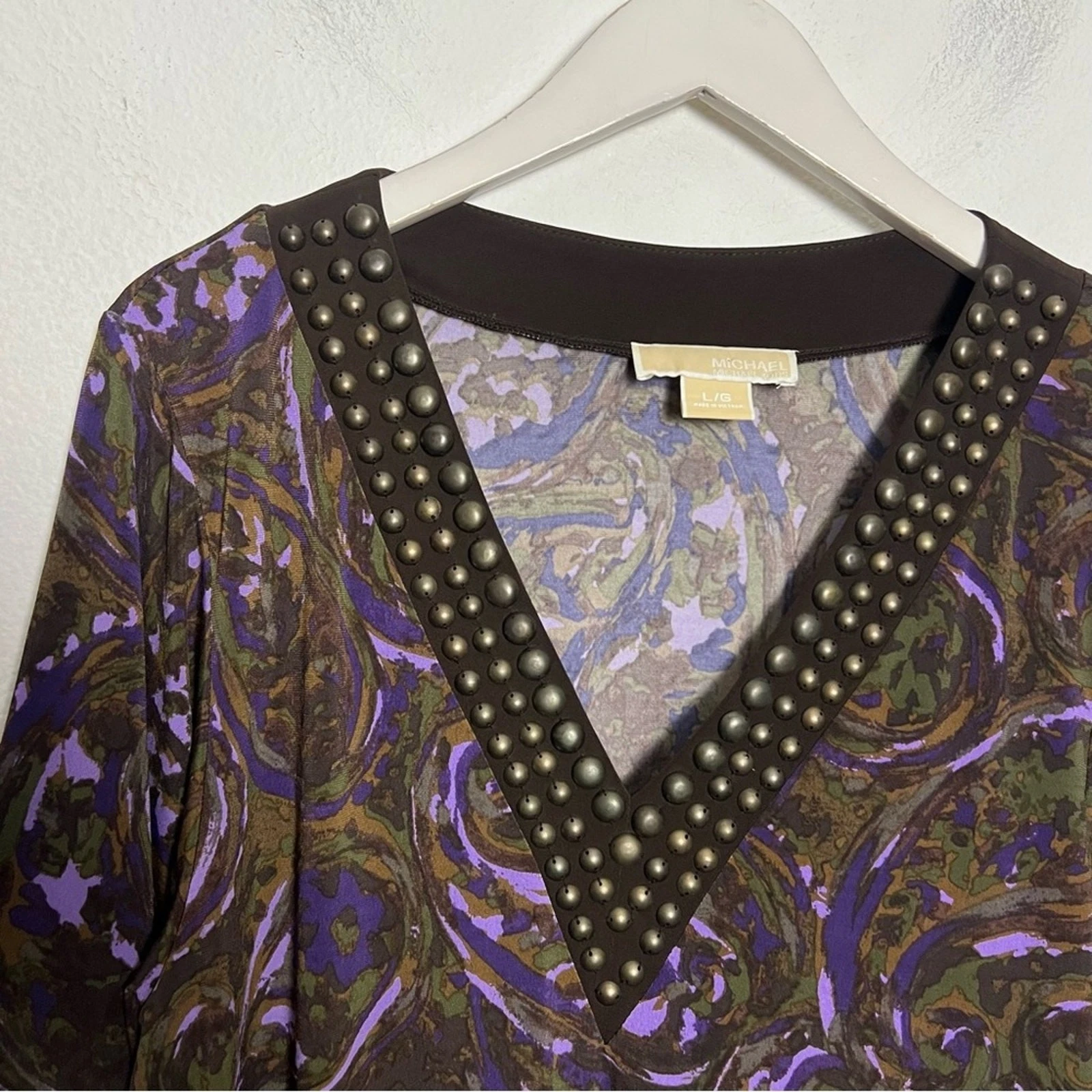 Mini abito tunica Michael Michael Kors impreziosito manica a campana L fata della foresta