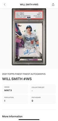 2021 Topps Finest - Finest Autographs Will Smith #FA-WS (AU) for 