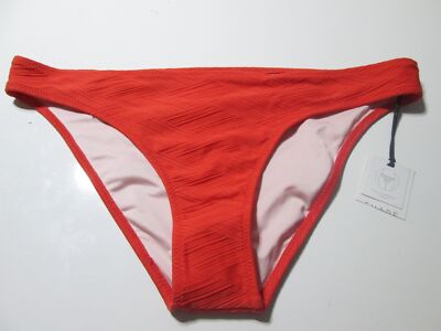 NWT Shade & Shore Womens Size S Bikini Bottom Red Cheeky Swimwear Beachwear