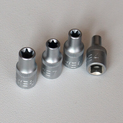 BGS Steckschlüssel Einsatz E-Profil Außen Torx Nuss, Antrieb 1/4'', SW E4 - E11