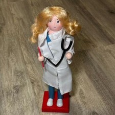Wooden Doctor nurse medical gift Nutcracker 15 inches tall