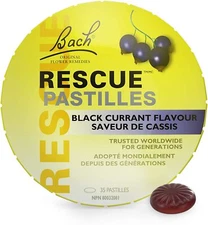 Bach Rescue Pastilles Natural Stress Relief Black Currant Flavor 35Ct Case of 12