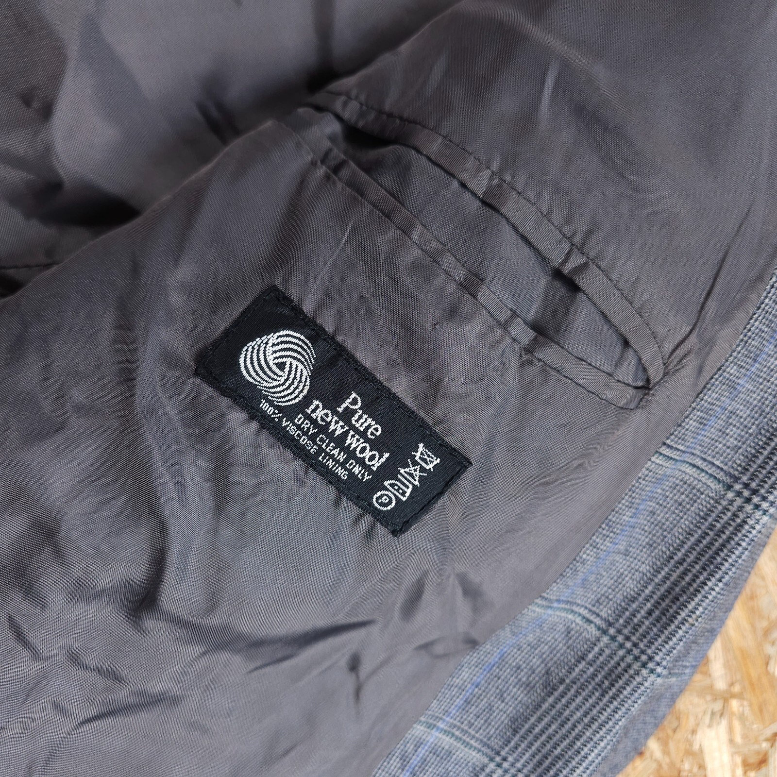 Blazer lana Yves Saint Laurent doppiopetto giacca quadri quadri uomo 40