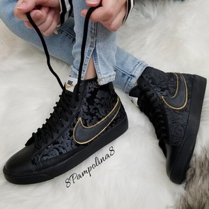 women's nike blazer mid metallic casual shoes