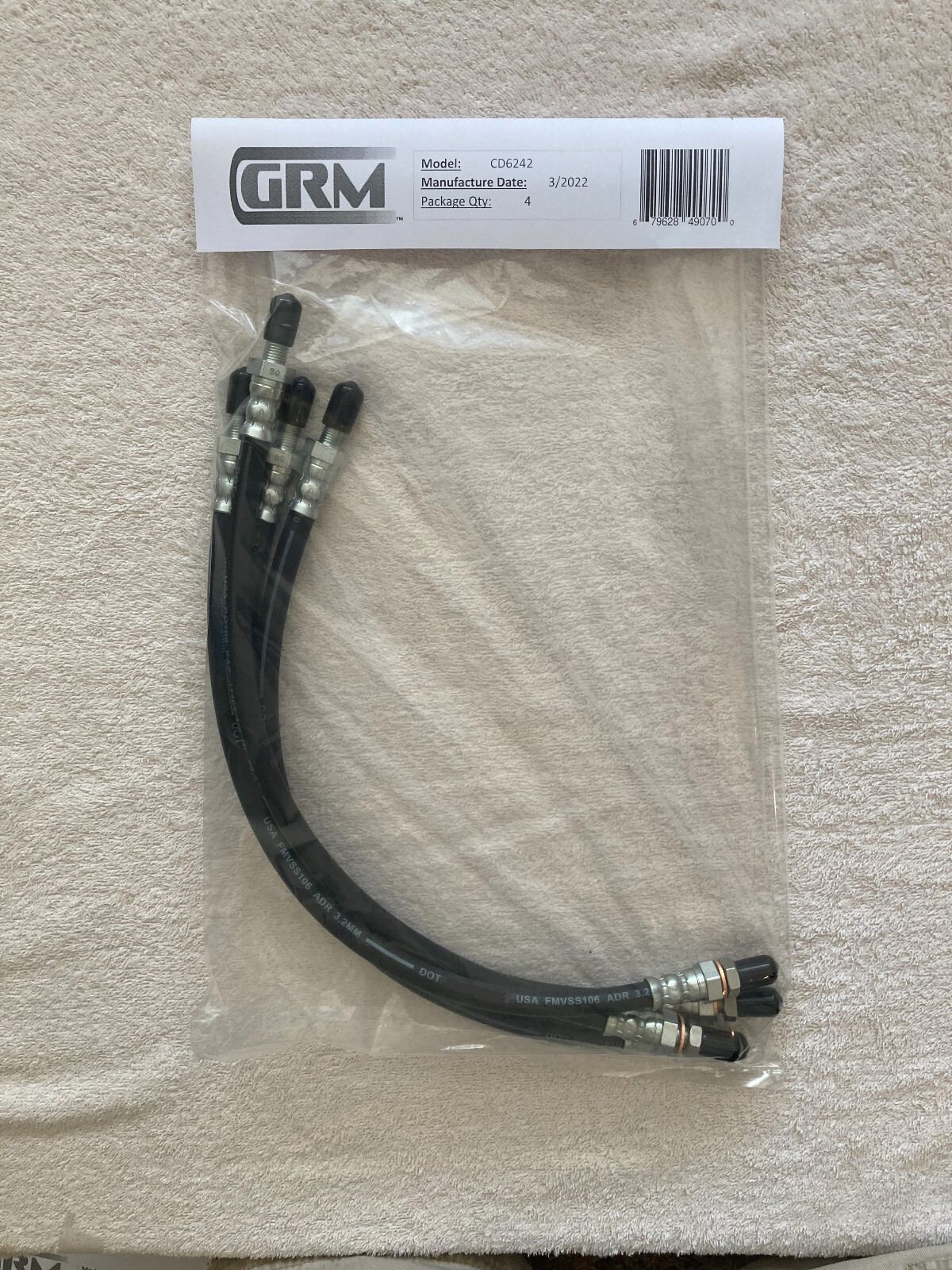 Bentley T1, T2 1965-1980 Front Brake 4 Hose Kit (CD6242)
