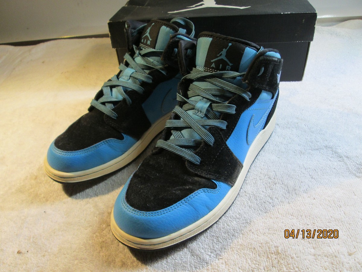 Air Jordan 1 Mid 'Gamma Blue 554725 017 YOUTH Size 6.5 | eBay