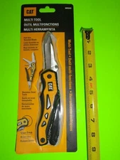 CAT 10-in-1 Heavy Duty Multi Tool Knife Wire Cutter Crimper Pliers Saw Blade +