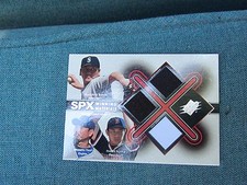 2001 SPX Winning Materials Jersey Card (B17) Hideo Nomo, Masato Yoshii, Sasaki