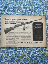 Vintage 1947 Johnson Automatics Gun Print Ad Mauser Conversion #2
