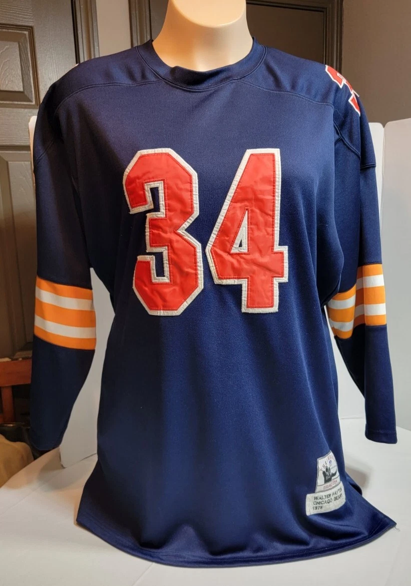 Walter Payton Long Sleeve NFL Jersey Produced By Mitchell & Ness #173740