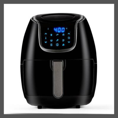 PowerXL 3QT Air Fryer Dehydrator Whirlwind Vortex Compact Digital Panel Black