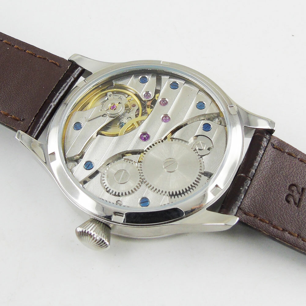 Corgeut 44mm Coffee Dial Green Luminous 6497 Hand WINDING Men