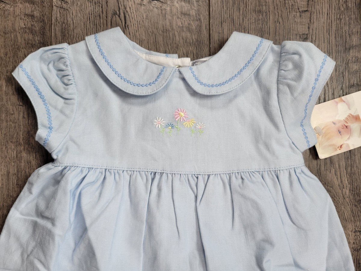 Baby Girl New Vintage Carter's 3 Month Sweet Daisy 2pc Blue Dress | eBay