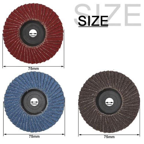 1/3 Stck. 3 Zoll/75 mm Klappe Schleifscheibe Winkel Schleifen Polierscheibe 60# 80# - Bild 2 von 12