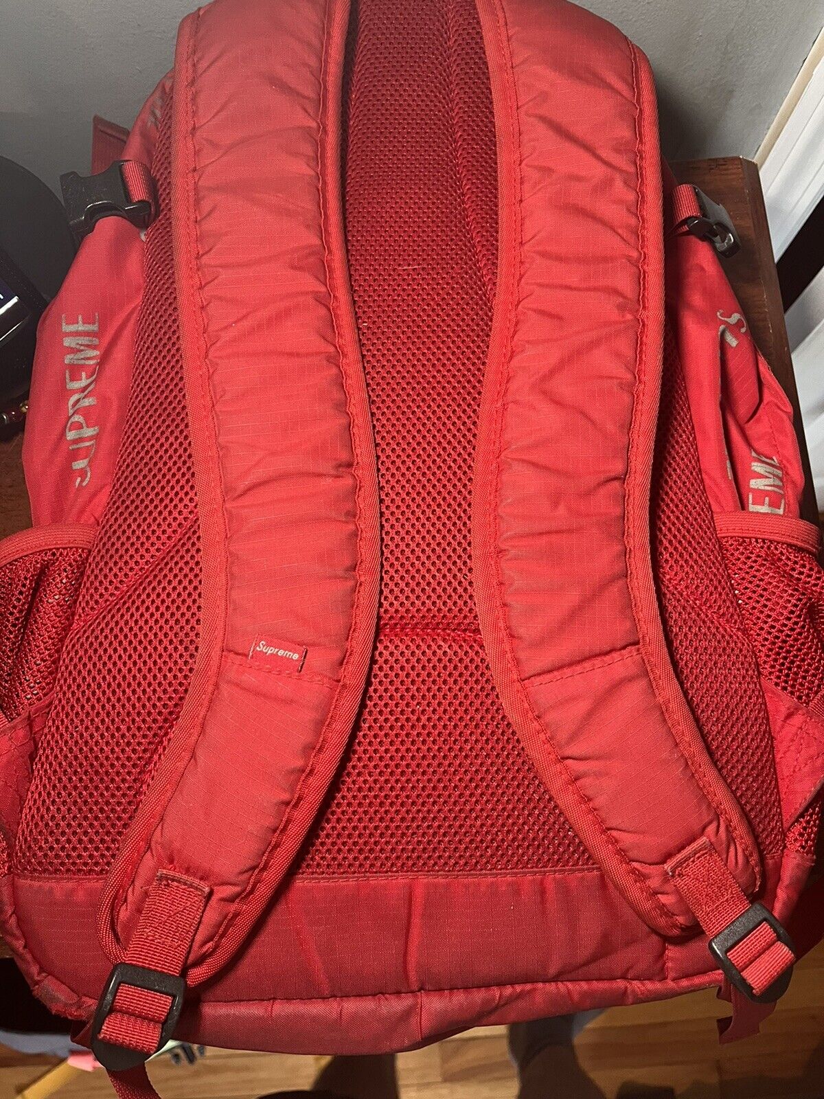 Supreme 3M Reflective Repeat Backpack Red Authentic (HE1032460)