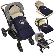 Winter Fußsack für Kinderwagen Babyschale Schlittensack Lammwollesack 40x 90/110