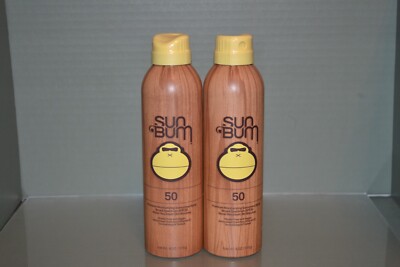 Lot Of 2 Sun Bum Original SPF 50 Sunscreen Spray, 6 oz Each, Exp. 01/2027