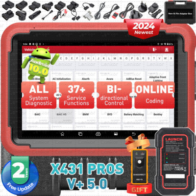 2026 LAUNCH X431 Pros V5.0 Elite Bidirectional OBD Diagnostic Scanner Key Coding