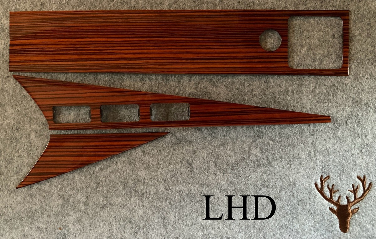 Mercedes 190E W201 Zebra Zebrano Wood Interior Dashboard 3pc Trim