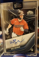 Will Brennan 2023 Topps Chrome Black Encased On Card Auto RC Guardians