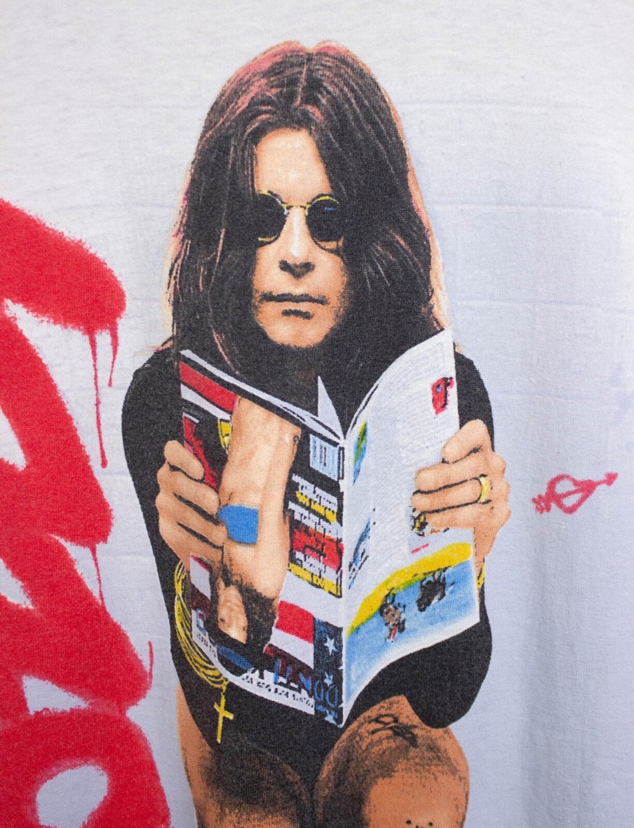 Vintage 1992 Ozzy Osbourne No More Tours Toilet Concert T Shirt