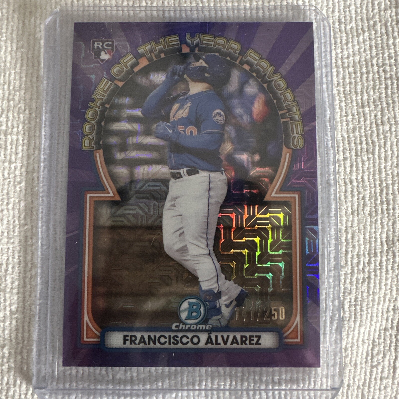 2023 Bowman -  Chrome Purple Mojo Refractor #49 Francisco Alvarez /250 (RC)