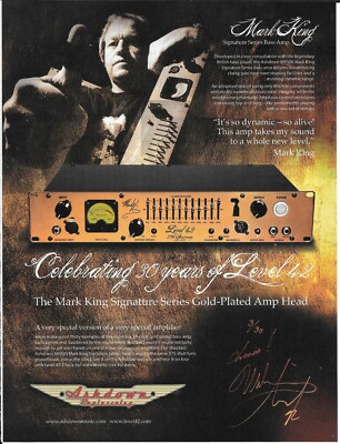 Ashdown Engineering - Mark King of Level 42 - 2010 Print Advertisement