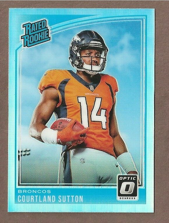 2018 Optic #162-Courtland Sutton Holo Prizm Refractor RC Broncos