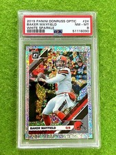 BAKER MAYFIELD WHITE SPARKLE PRIZM SSP/20 CARD PSA 8 SP 2019 Optic MAKE AN OFFER