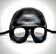 Scary Halloween Costume Skull Mask Ghost Cosplay Headpiece Adult Black