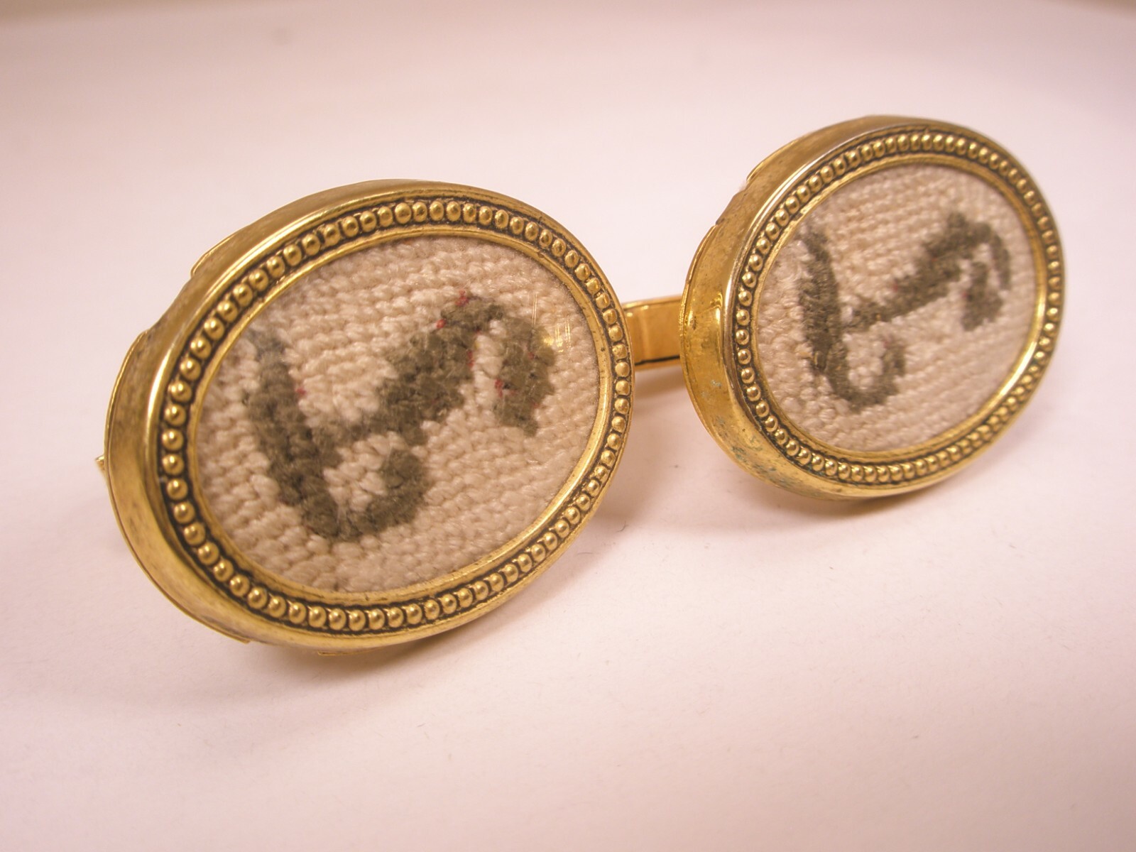 T Embroidered Monogram Initial Letter Vintage Cuf… - image 6