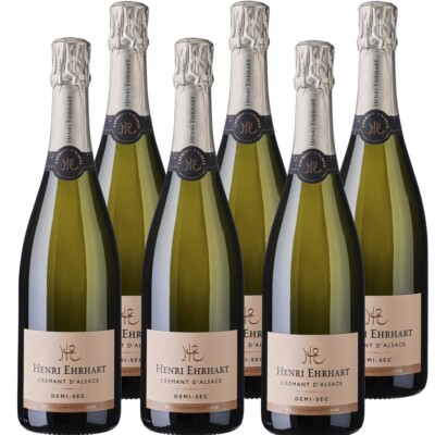 Henri Ehrhart Demi Secco Cremant D´ Alsace 12% vol 6 x 75cl Sekt Schaumwein