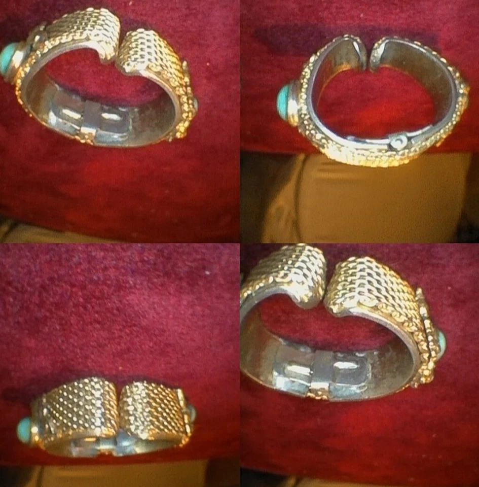 1920 inusual diseñador joyería oro P. plata esterlina? Pendientes hechos a mano Italia Foto 3 de 4