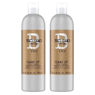 Bed Head for Men by Tigi Clean Up Mens Daily Shampoo für normales Haar 750ml, 2er Pack
