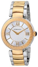 Versace Women's VNC050014 Leda Silver Dial Two-Tone Stainless Steel Wristwatch